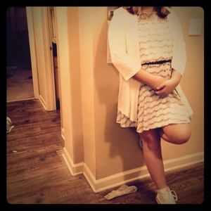 Justice girls white knit top with open shoulders